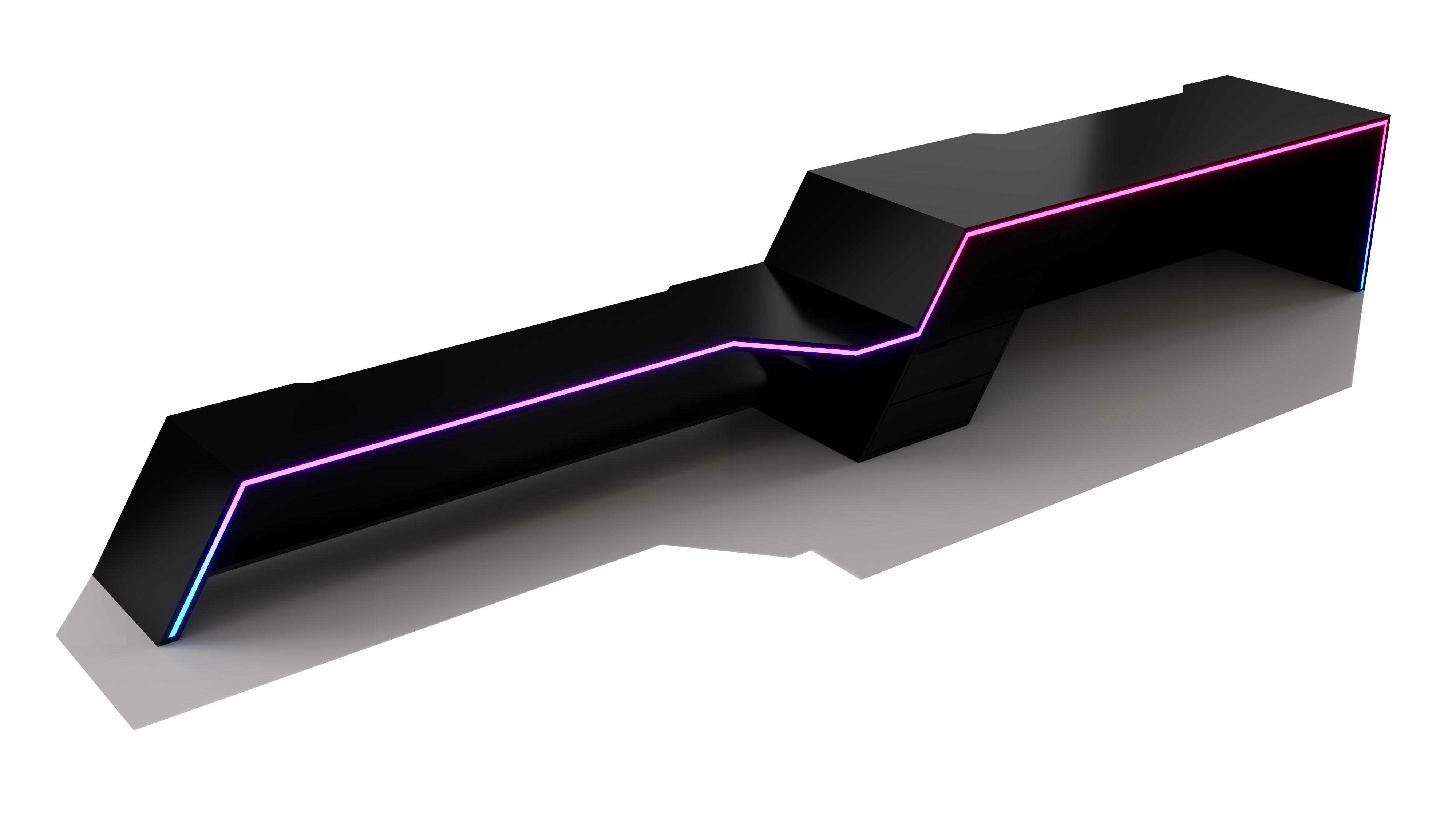 Vertex Gaming Desk with Tv Console