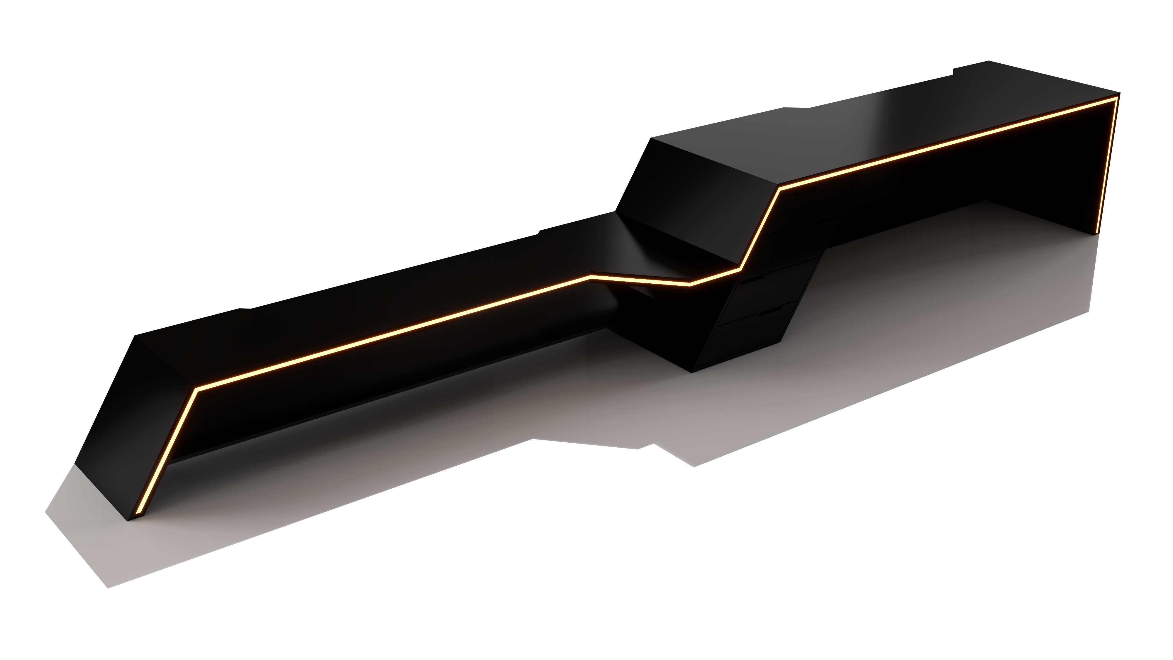 Vertex Gaming Desk with Tv Console