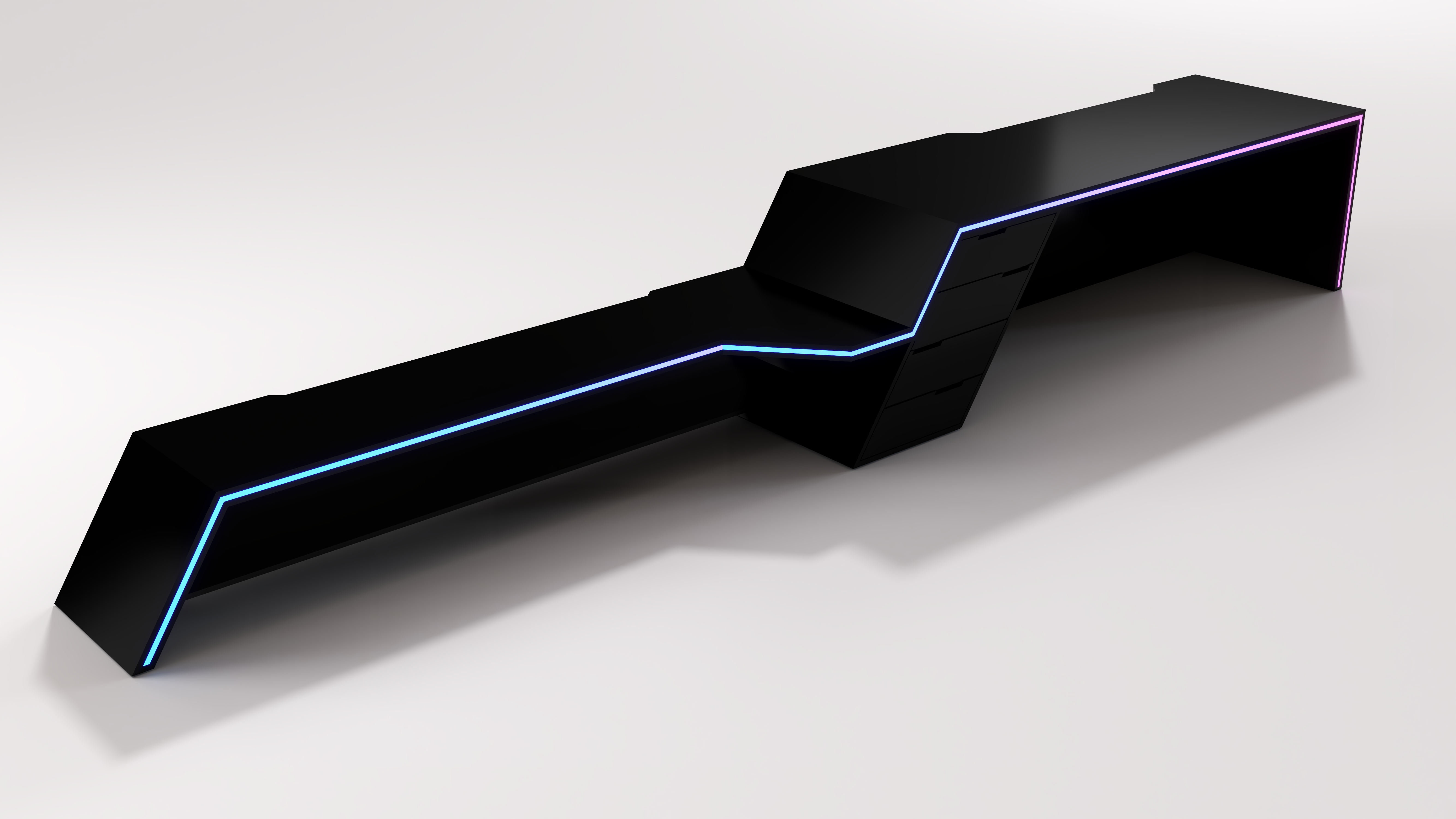 Gaming Desk with Tv Console
