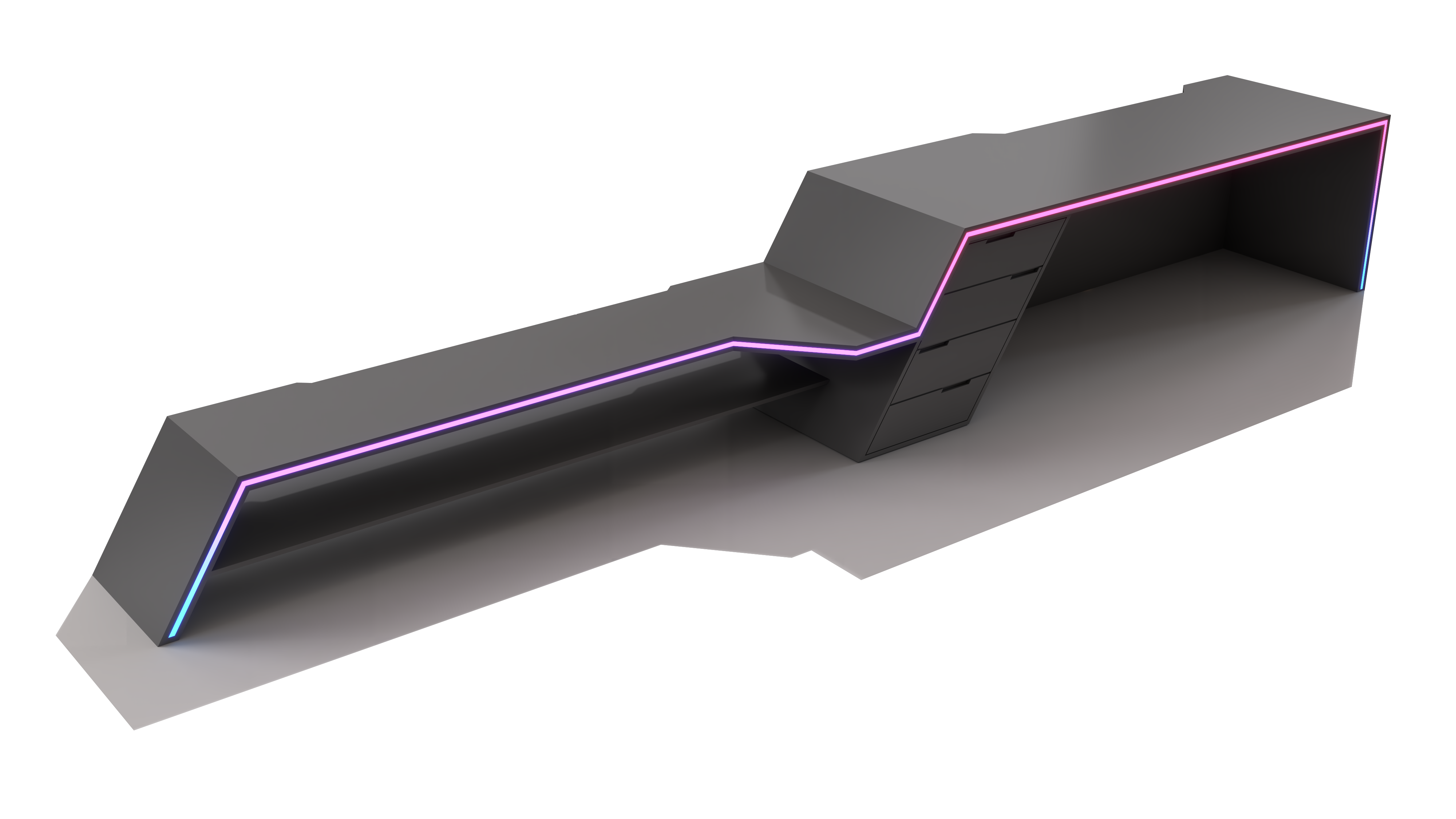 Vertex Gaming Desk with Tv Console