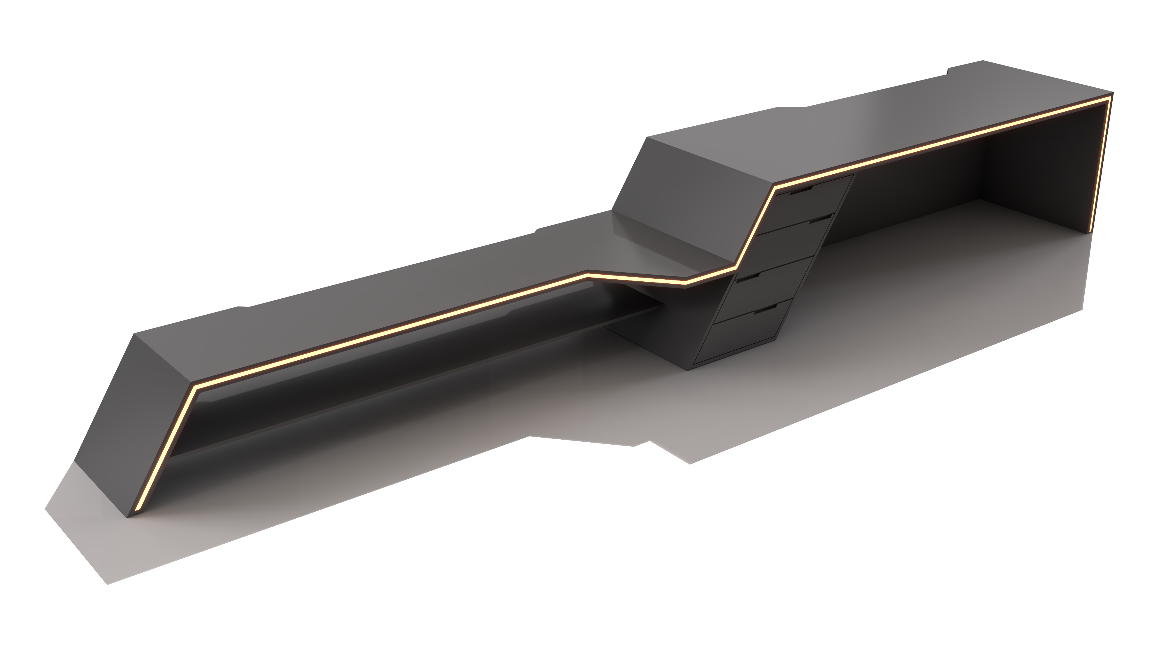 Vertex Gaming Desk with Tv Console